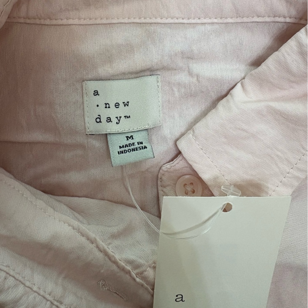 A New Day Soft Pink Collared Shirt - Picture 2 of 3